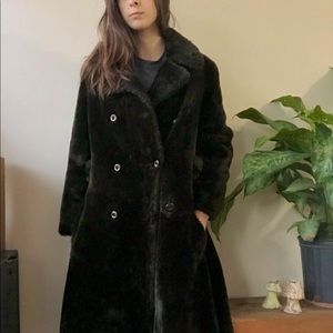 Vintage brown Borgana Russel Taylor faux fur coat